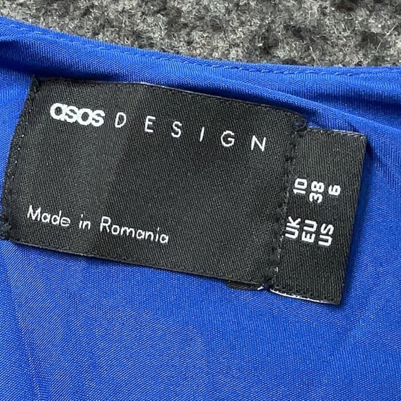 Size 6 ASOS Blue Midi Dress NWT - Picture 3 of 3